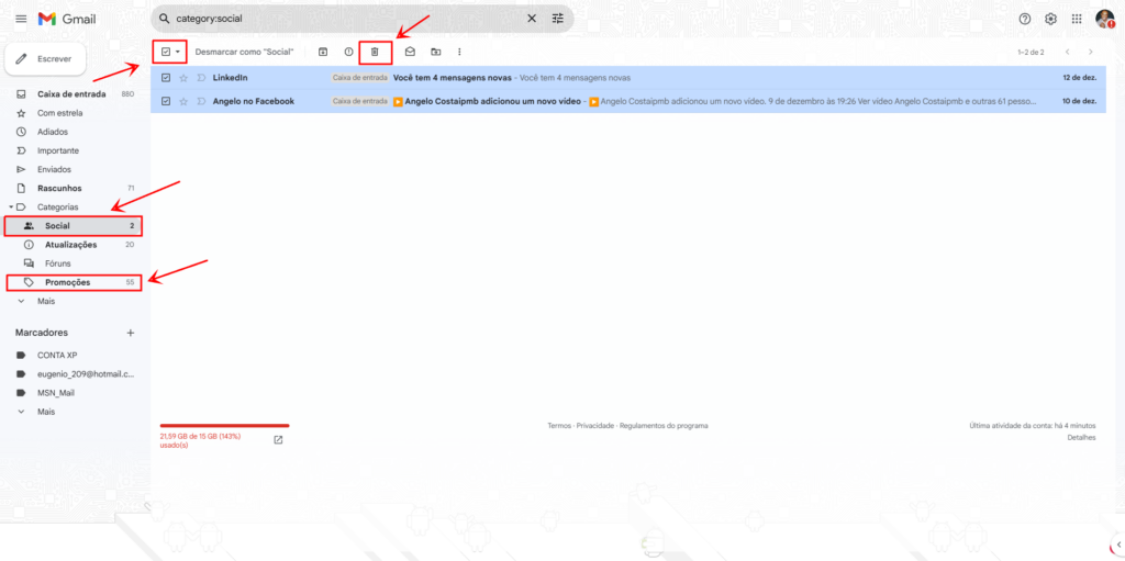 Limpar Gmail